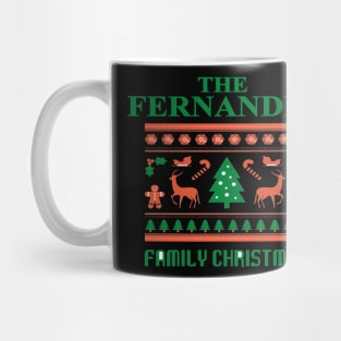 Family Christmas - Groovy Christmas FERNANDEZ family, Family Christmas T-shirt, Pjama t-shirt Mug